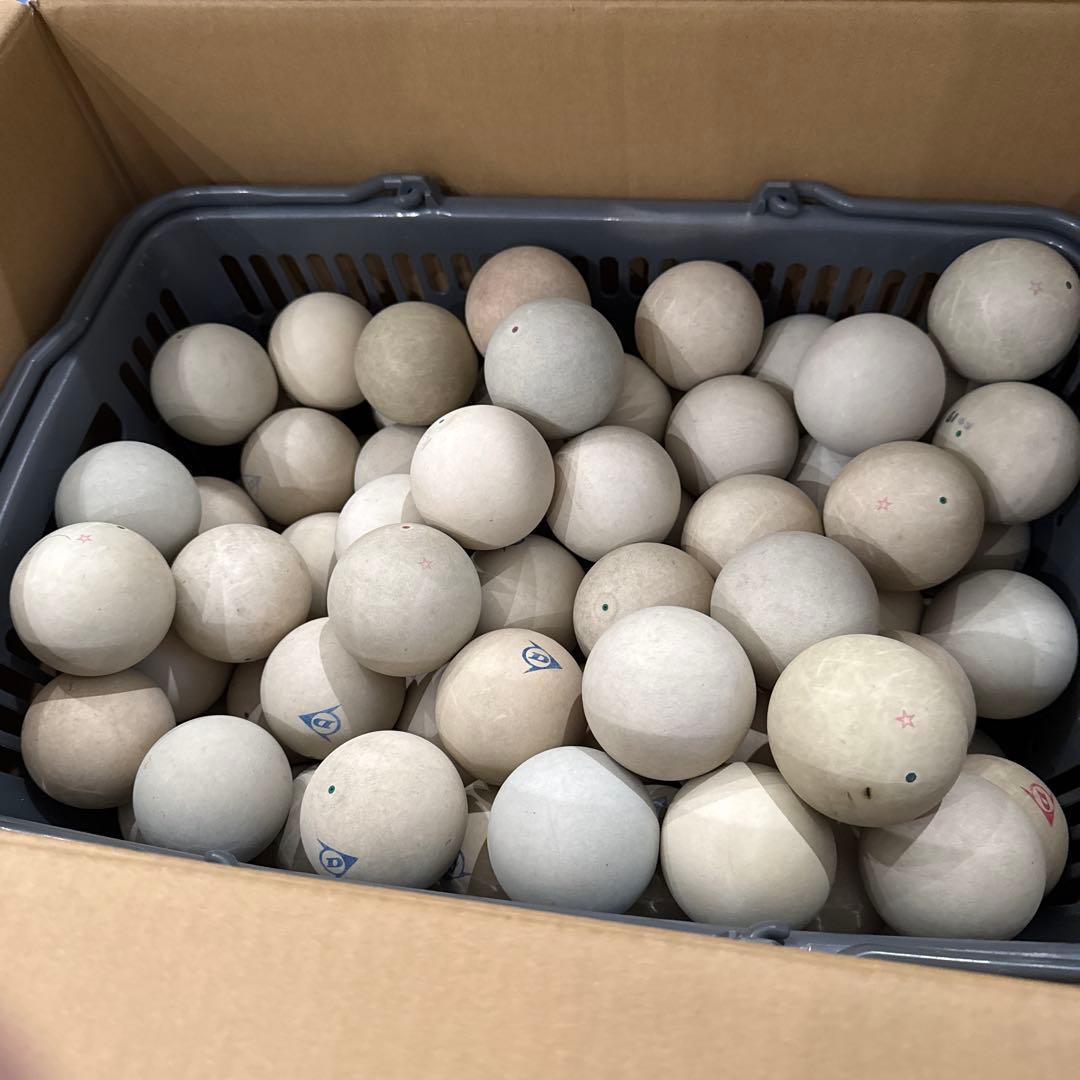 ソフトテニスボール　116球　カゴ付
