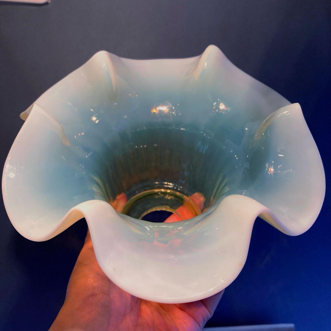 ヴァセリン（ウラン）　イギリス　1920年　ランプシェード　ガラス　アンティーク