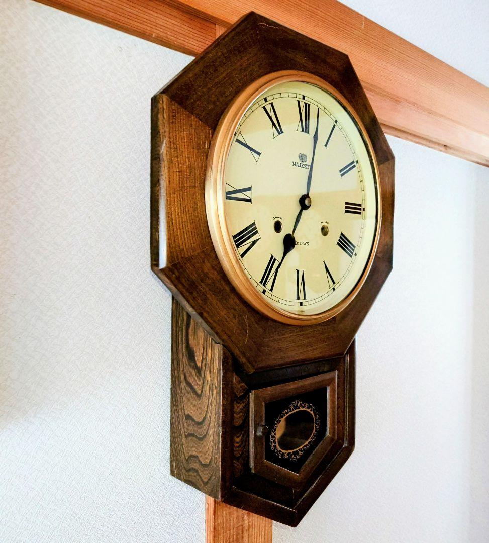 〈完動・美品〉武田時計MAJESTY②　31日巻　八角ゼンマイ振り子時計　古時計