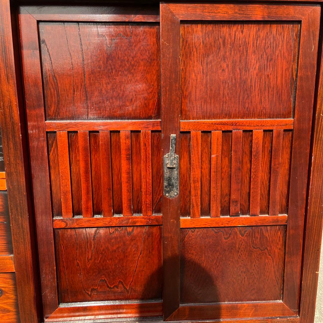 箪笥 民芸箪笥 和箪笥 和タンス 両面式 茶箪笥 レトロ家具