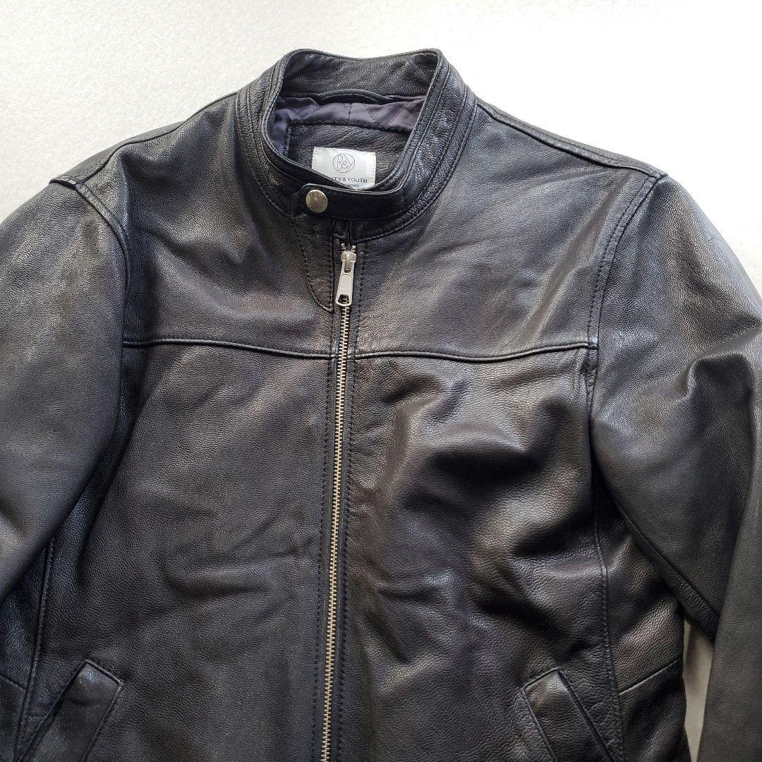 ユナイテッドアローズ やぎ革 ゴート レザージャケット 裏地キルティング　M