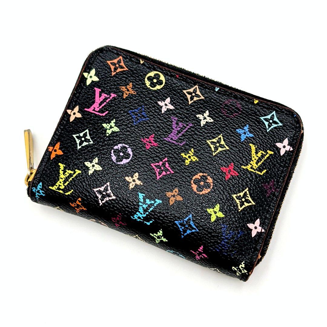希少 ルイヴィトン ジッピーパース 小銭入れ マルチカラー ブラック 美品