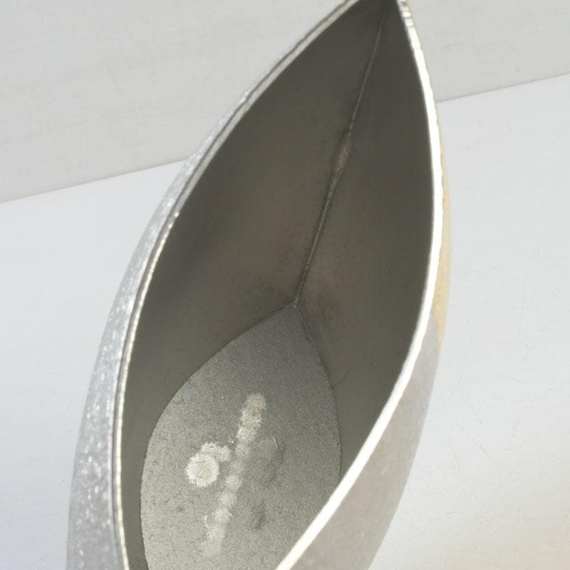 茶道具　ゆり工房　中村百合恵作　本錫製　花器　花入　共箱　V　9246