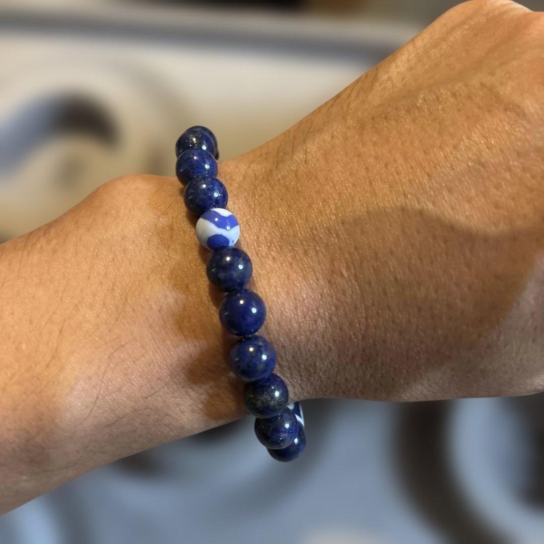 すごいパワーが入ってくる！九眼天珠と青玉髄天珠のブレスレット！