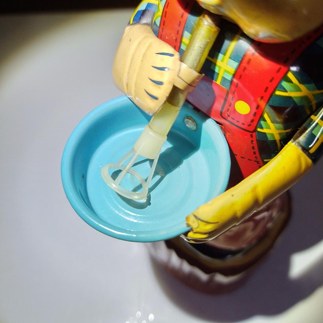 お*ん様 マルサン BUBBLING BOY シャボン玉 ブリキ