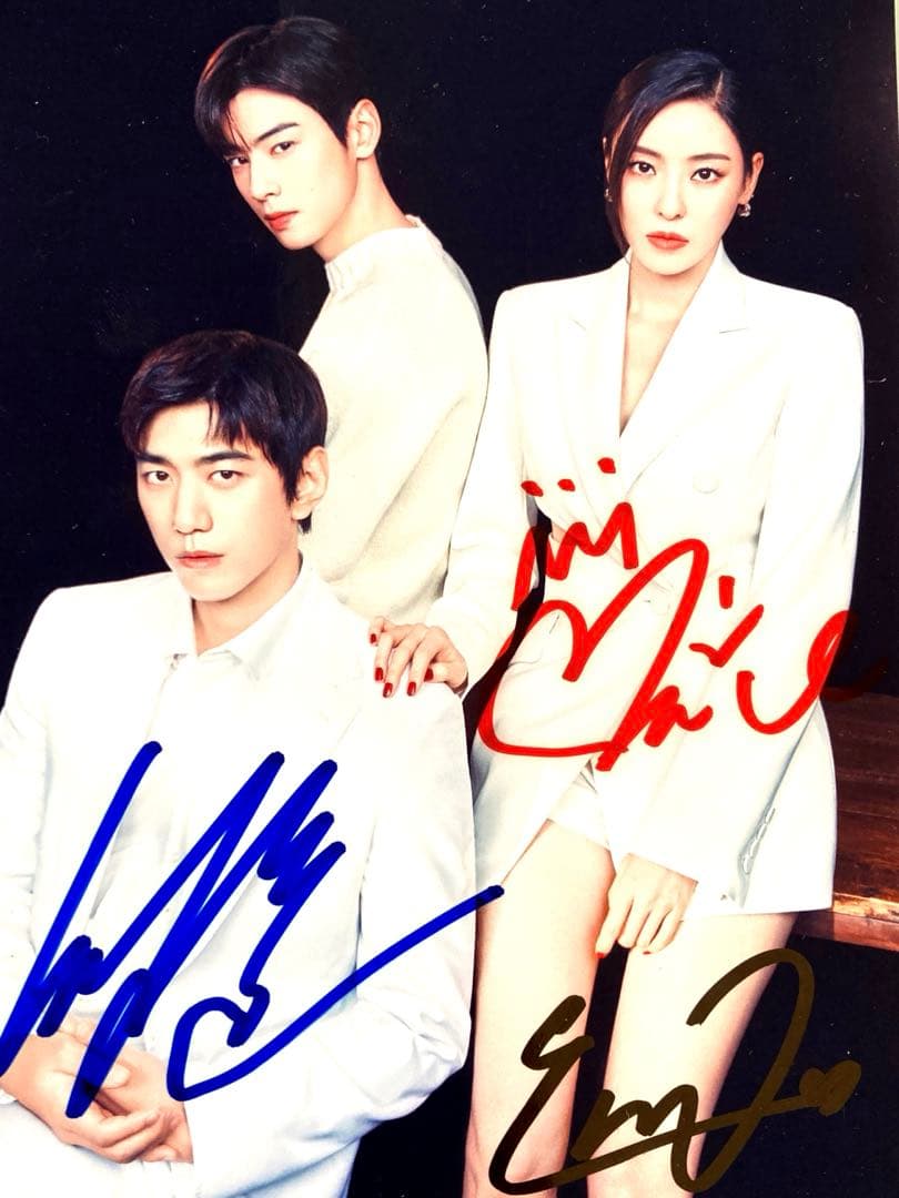 チャウヌとイダヒとソンジュン直筆サイン入り2Lサイズ写真…