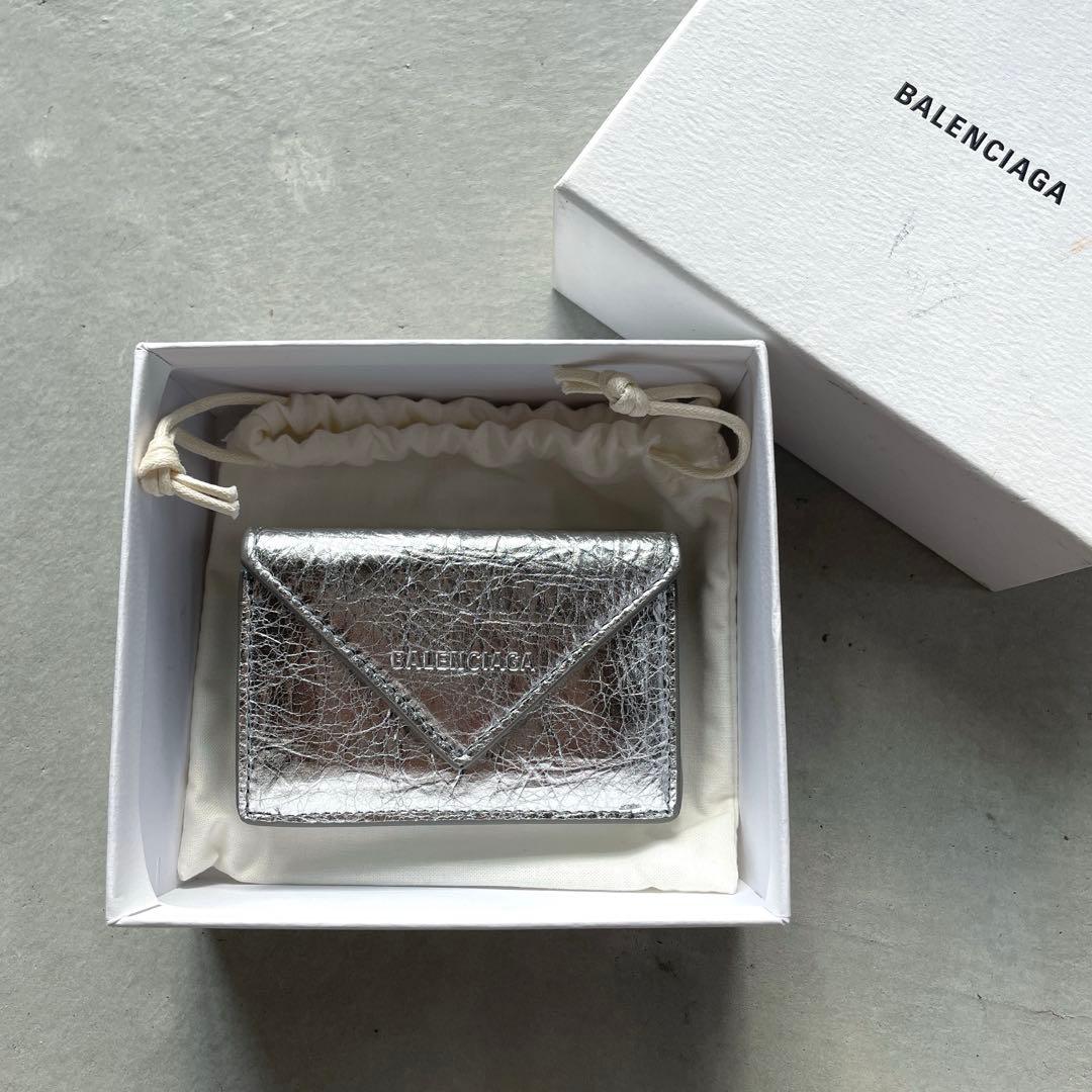 バレンシアガ BALENCIAGA ペーパーミニウォレット 三つ折り財布