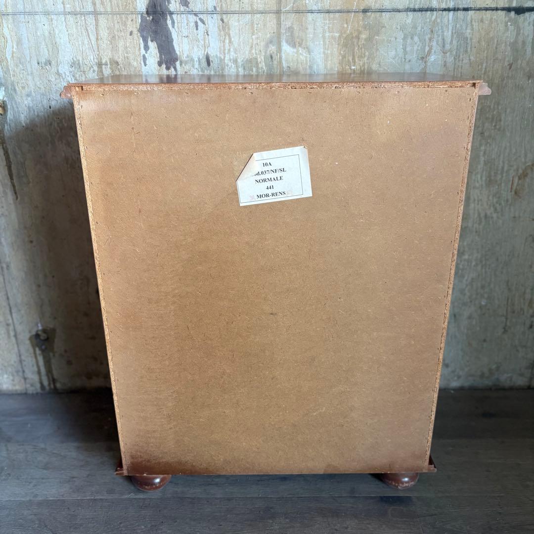 イタリア　MOR-RENS社　象嵌チェスト　4段　ミドルチェスト　マホガニー　②