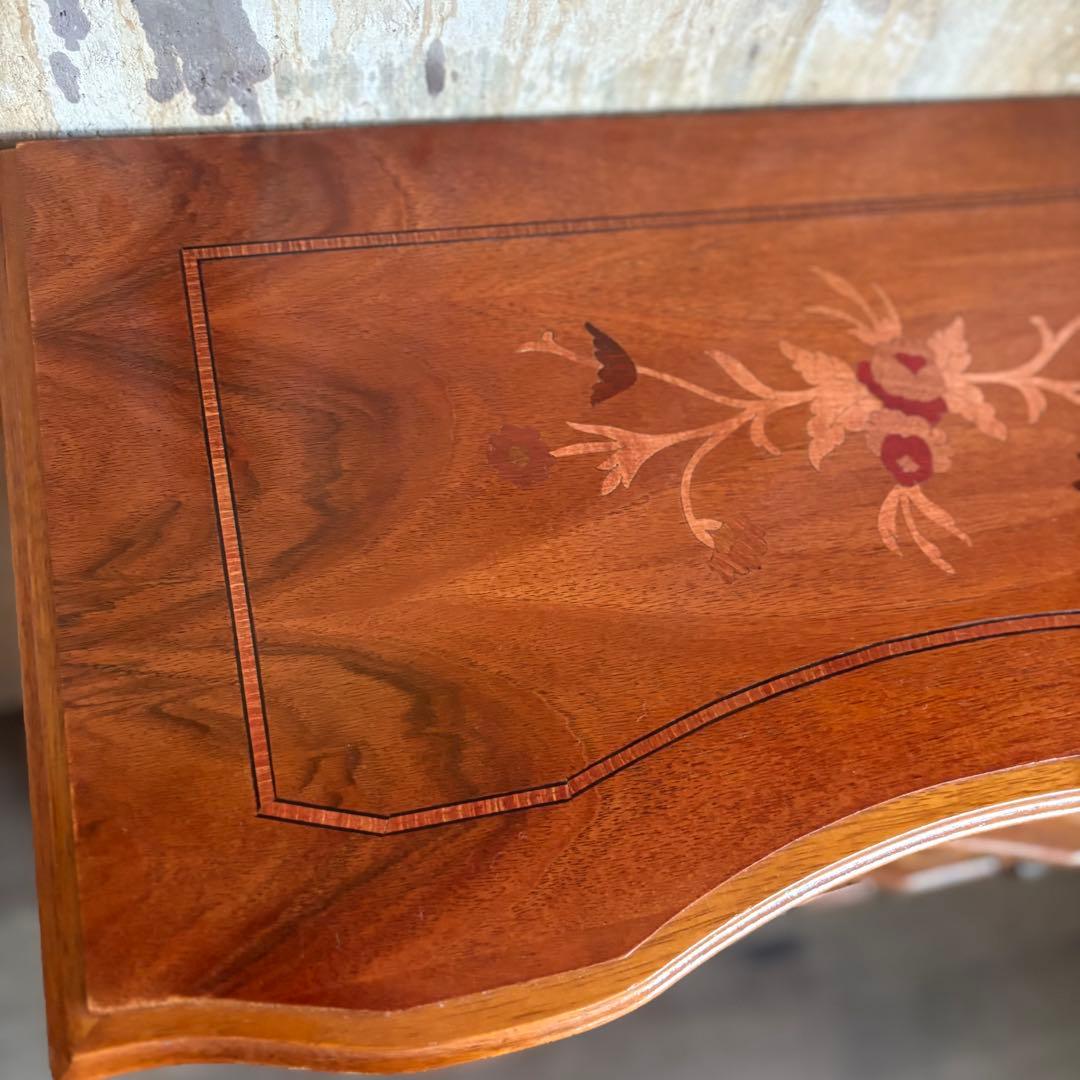 イタリア　MOR-RENS社　象嵌チェスト　4段　ミドルチェスト　マホガニー　②