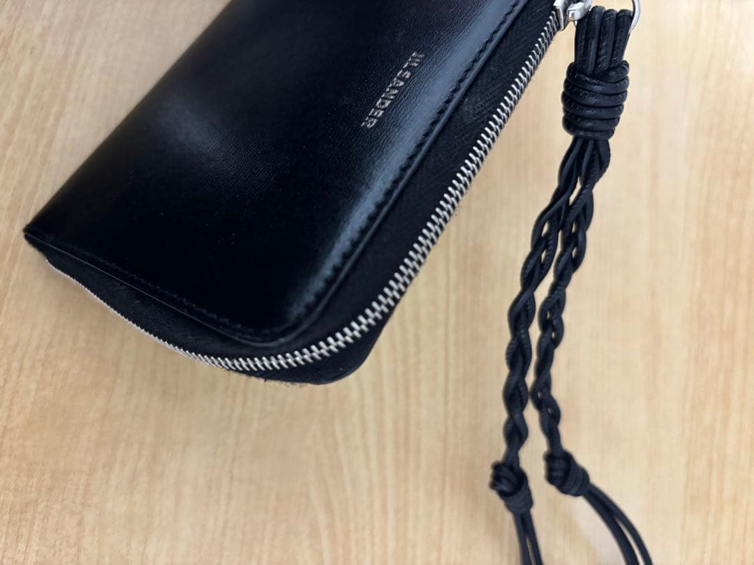 美品　ジルサンダー タングル 財布 レザー コンパクト L字 ミニマム