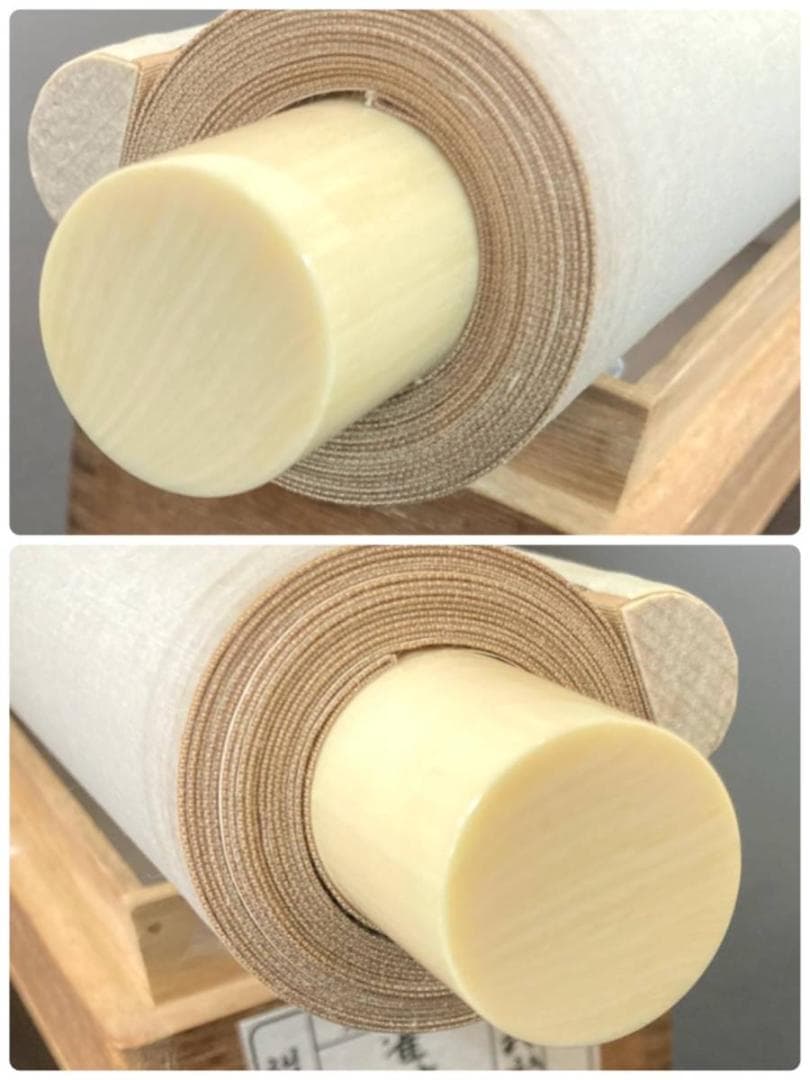 木村武山「雀に柿」花鳥画 掛軸 絹本：茨城県