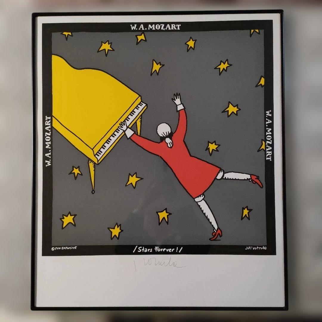 イジー・ヴォトルバ 直筆サイン入大判リトポスター 『W.A.MOZART』