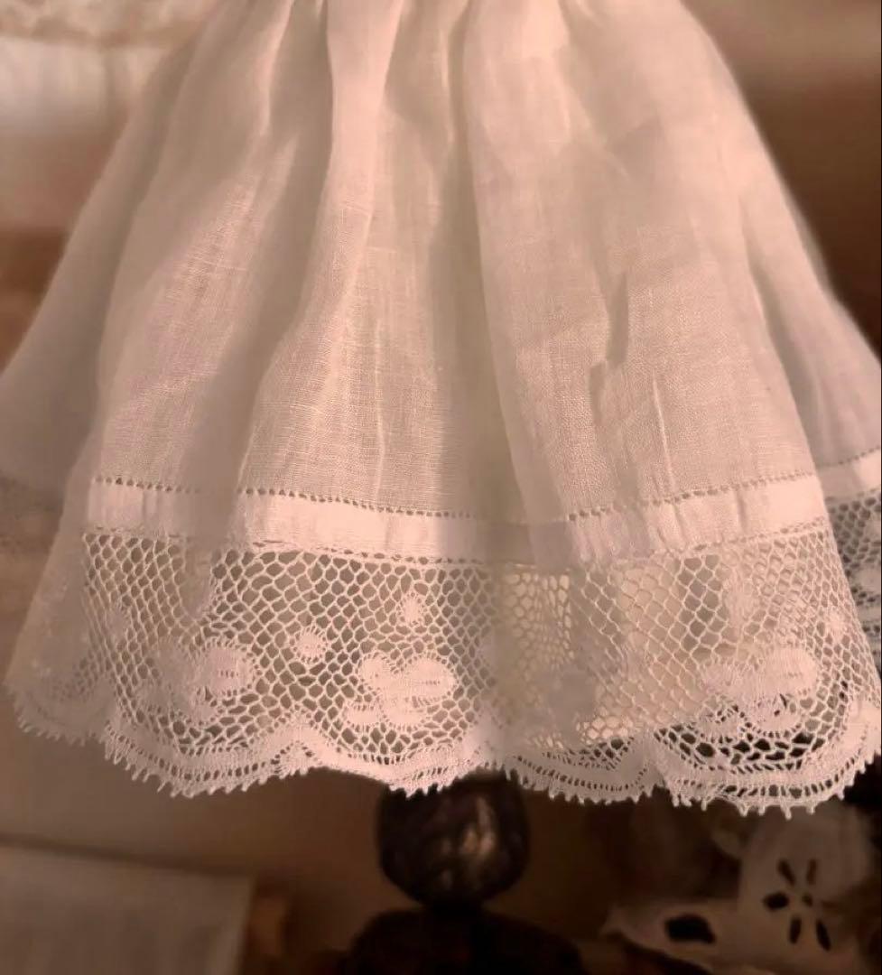 ランプシェード　フリルカバー　フランスアンティーク　リメイク