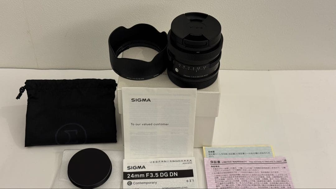 SIGMA 24mm F3.5 DG DN レンズ　Lマウント