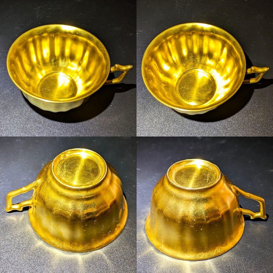 深淵なる金彩★4個セット★healey デミタスカップソーサー ゴールド