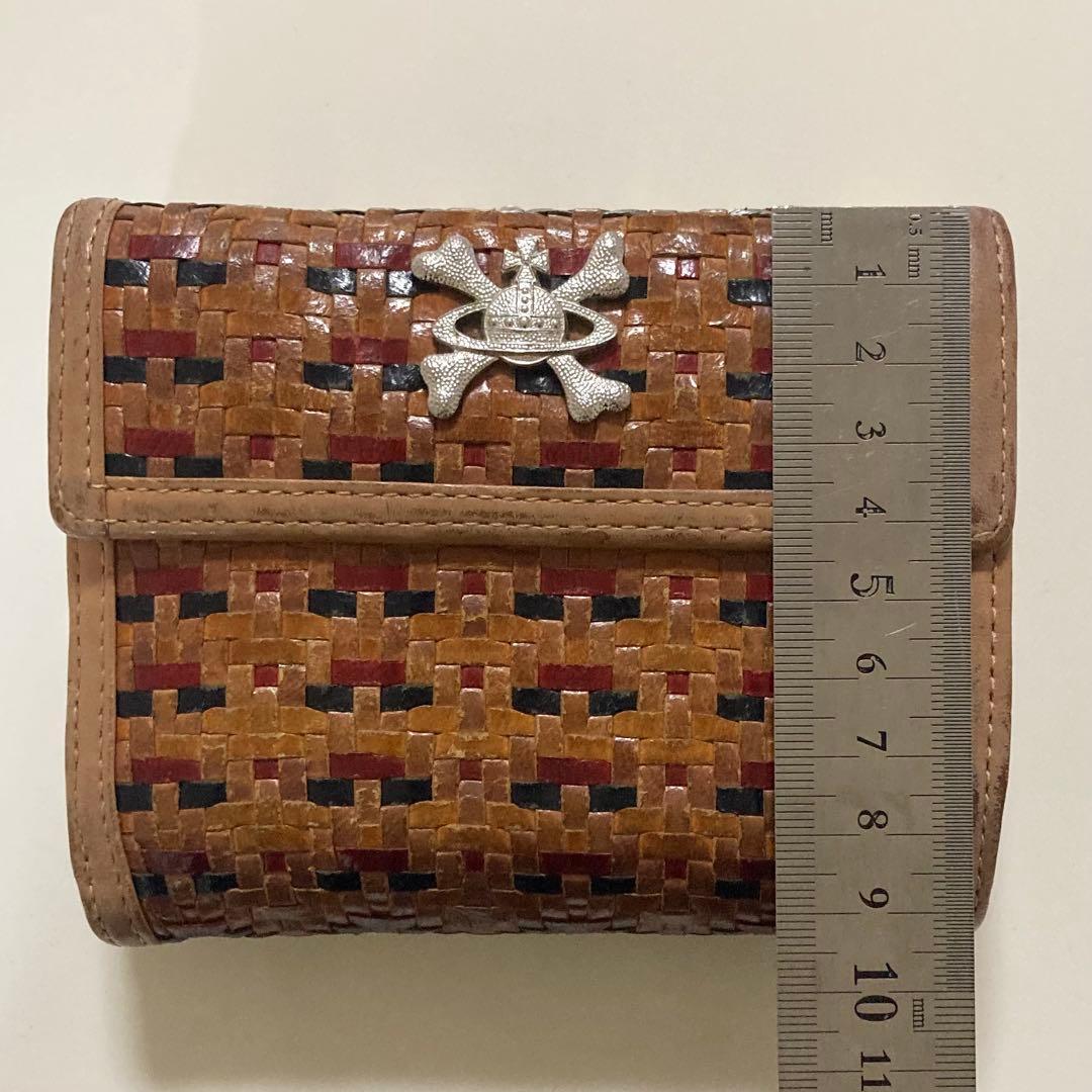 Vivienne Westwood ボーンモチーフ 編み込み二つ折り財布