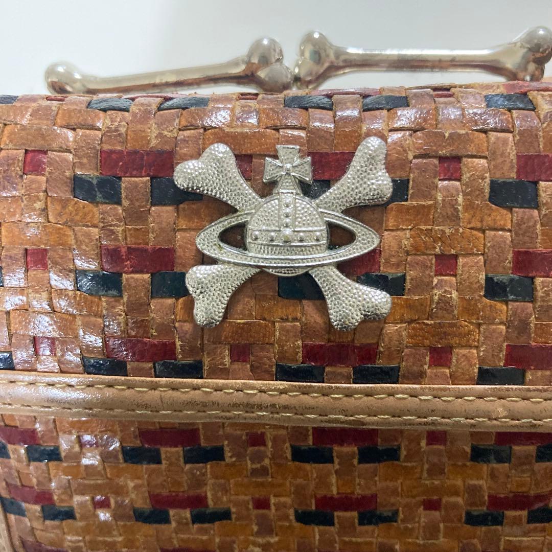 Vivienne Westwood ボーンモチーフ 編み込み二つ折り財布