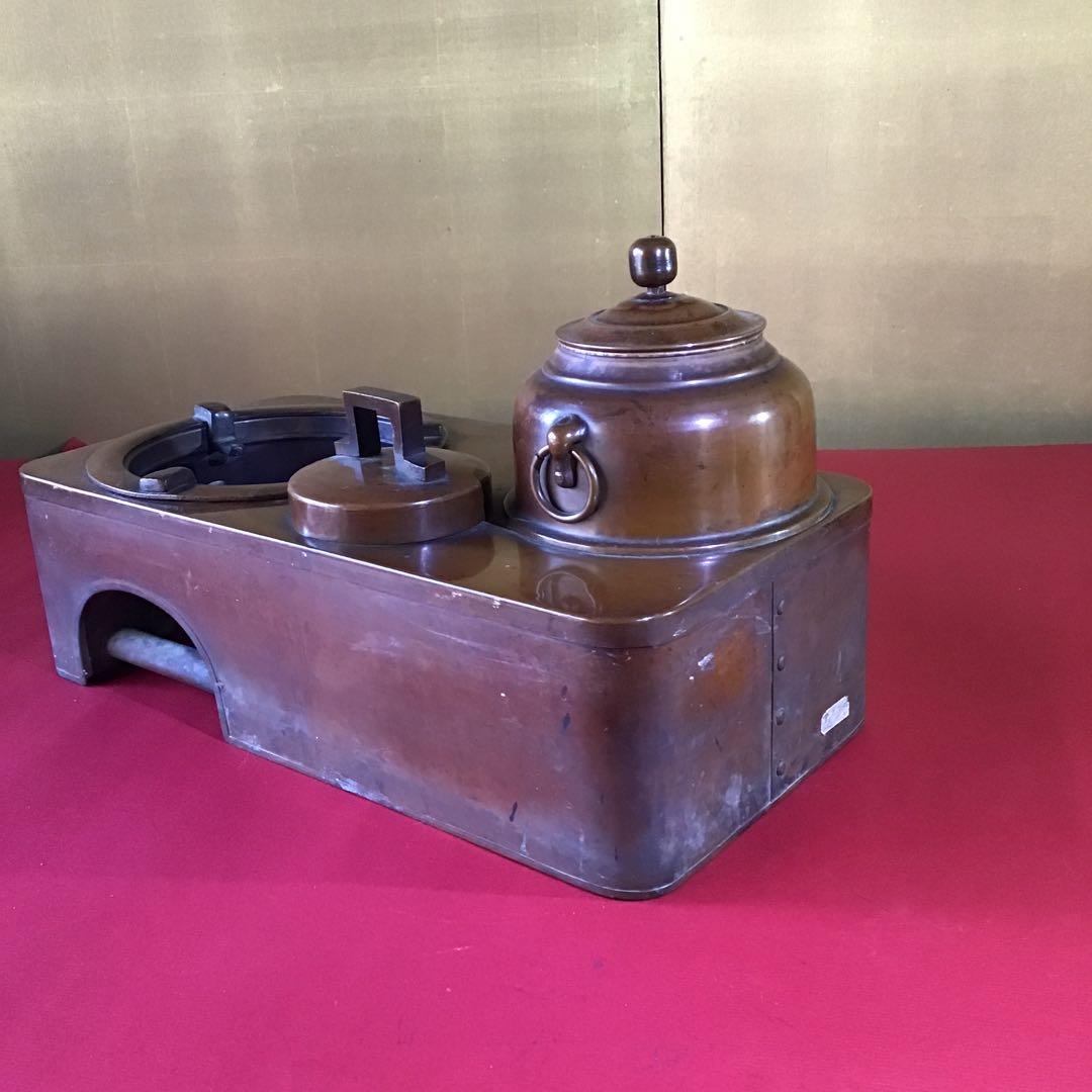 小型銅壺　小型火鉢　囲炉裏　明治期　時代物　　B-2