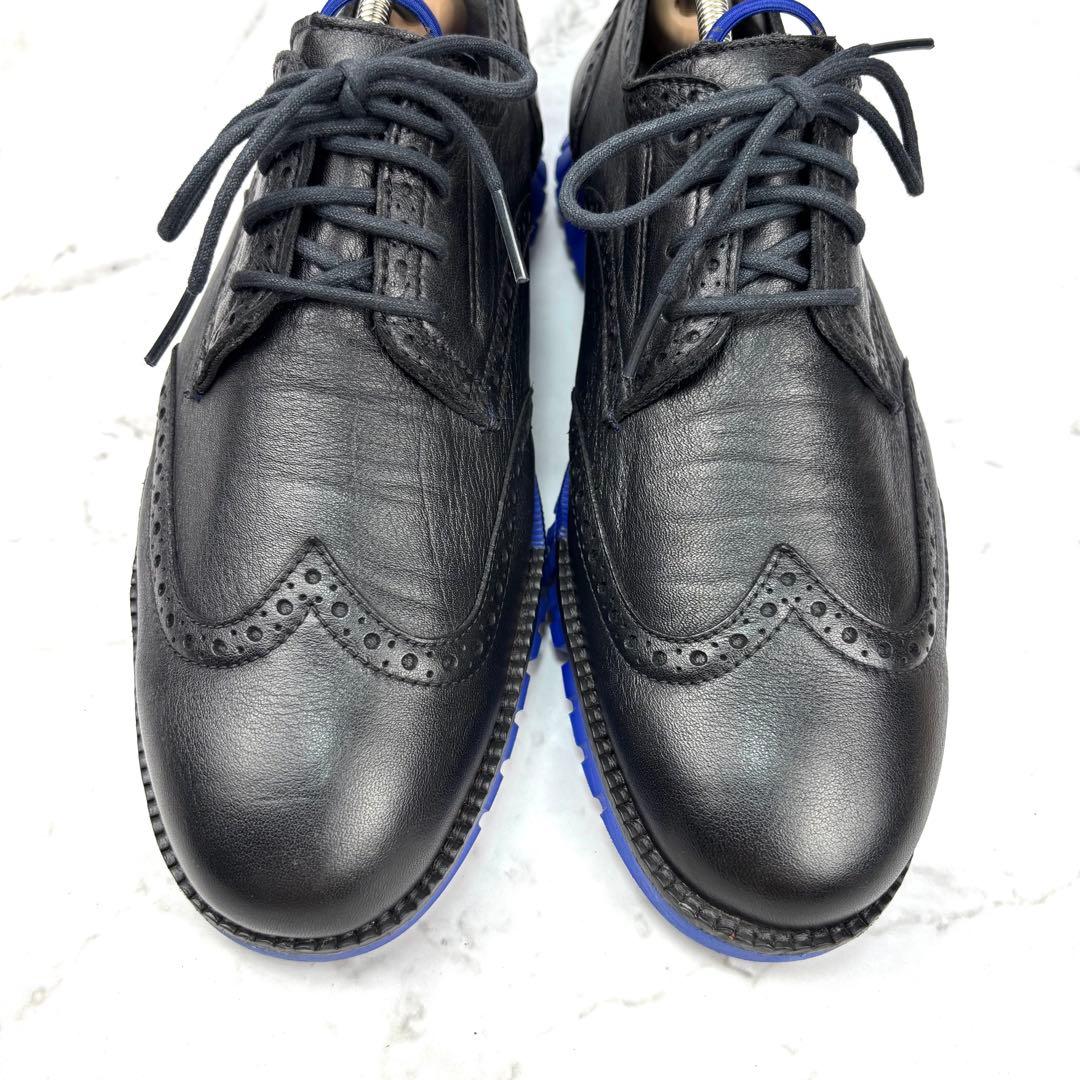 【美品】COLE HAAN ゼログランド レザー ウイングチップ 27.5 黒