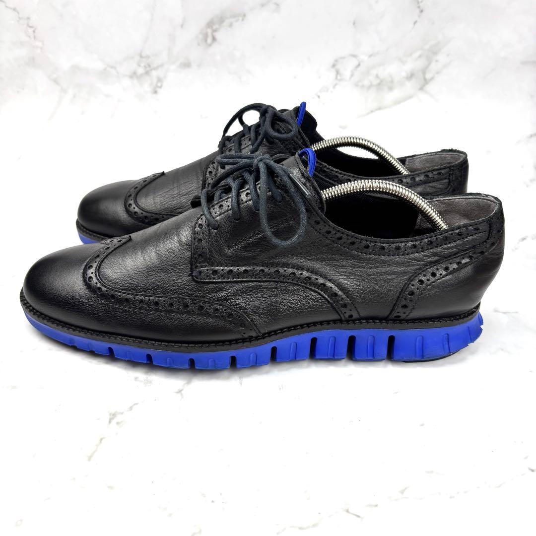 【美品】COLE HAAN ゼログランド レザー ウイングチップ 27.5 黒
