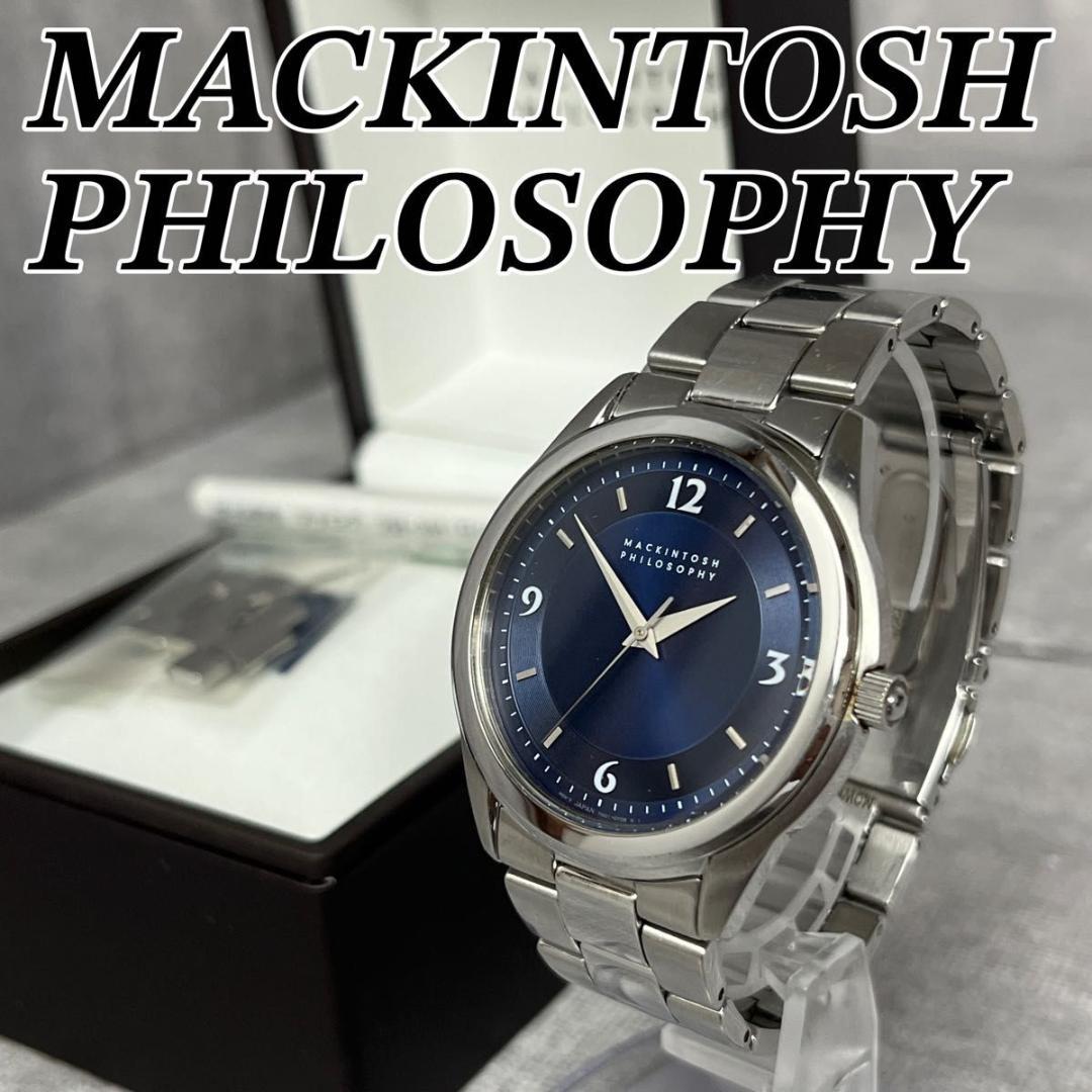 マッキントッシュフィロソフィー × SEIKO 腕時計 ネイビー メンズ 箱付き