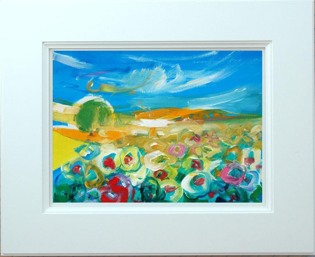 油絵 菅家令子 絵 絵画 インテリア uF6-050610 風景