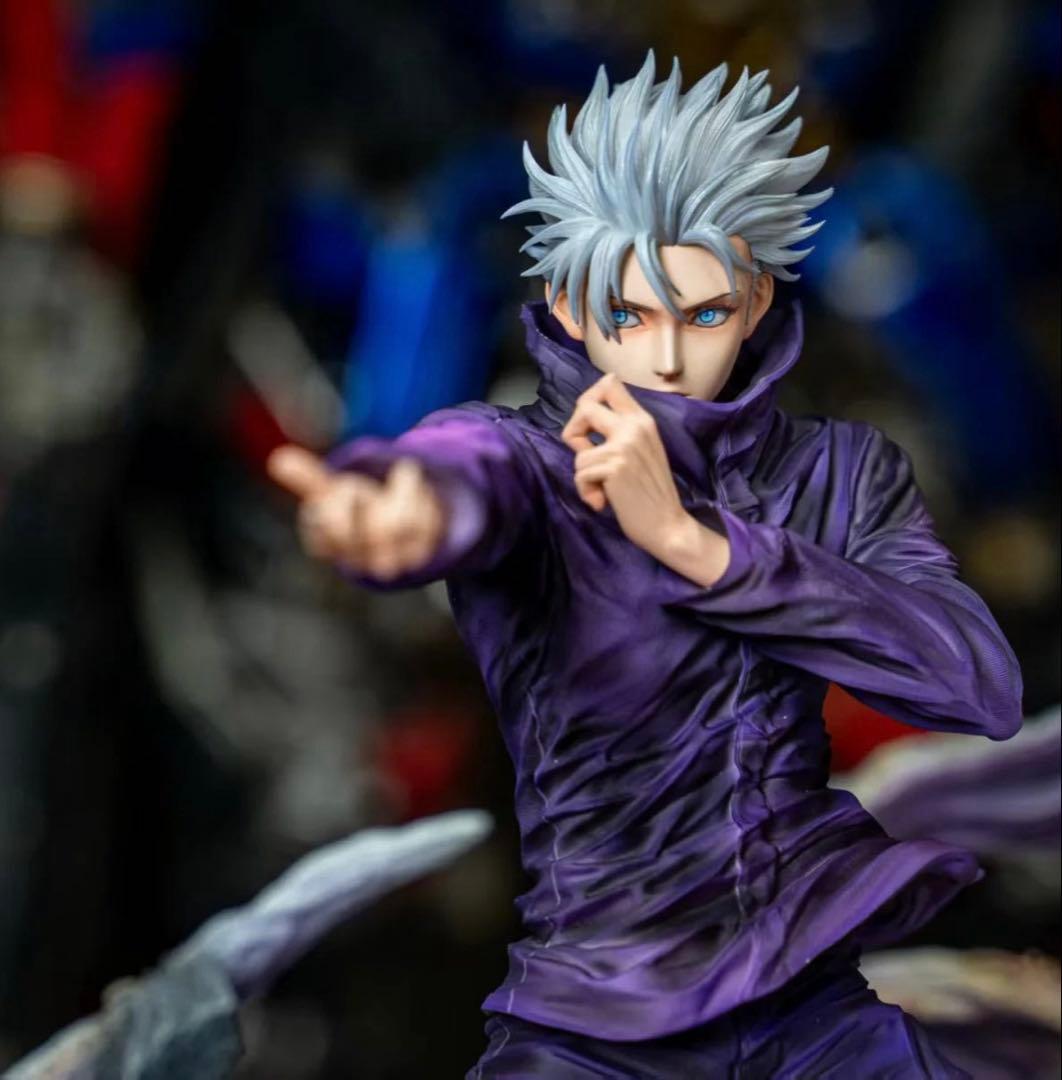 ☆ラス1 極上 新作 五条 LED 紫 フィギュア 呪術廻戦 ガレージキット