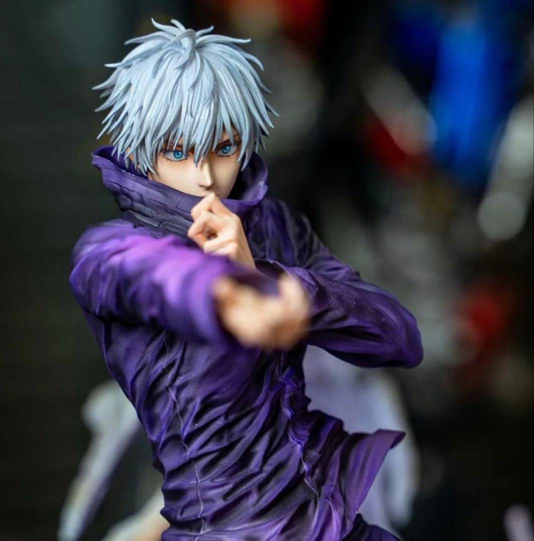 ☆ラス1 極上 新作 五条 LED 紫 フィギュア 呪術廻戦 ガレージキット