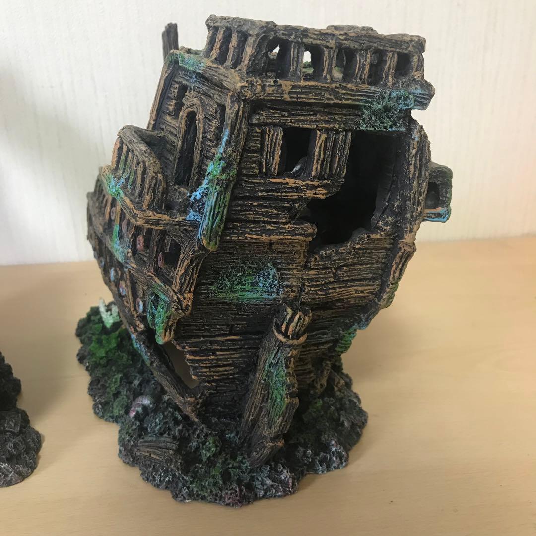 アクアリウム　水槽　オーナメント　沈没船