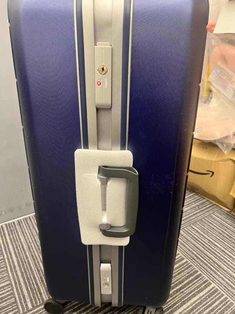 suncoサンコー スーツケース93L大容量MGC2-69 エンボスネイビー