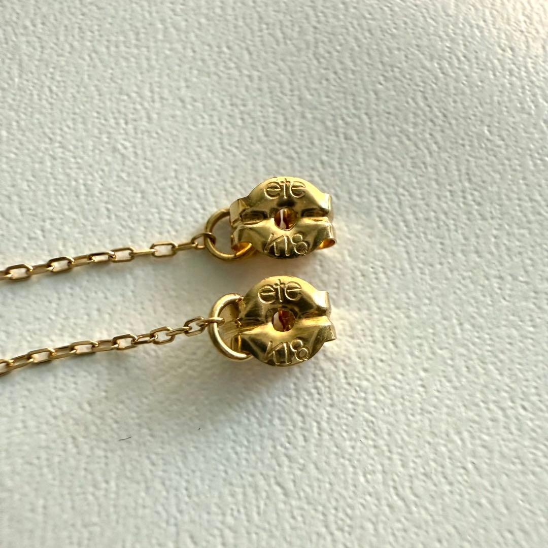 ete エテ K18 e_Grain グレイン フープ ピアス ゴールド