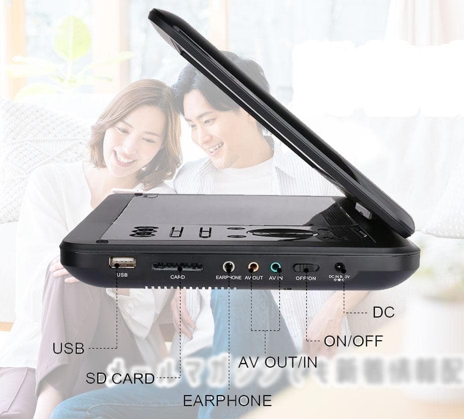 INTENAVI 12.6型 ポータブルdvdプレーヤー 液晶 CPRM対応