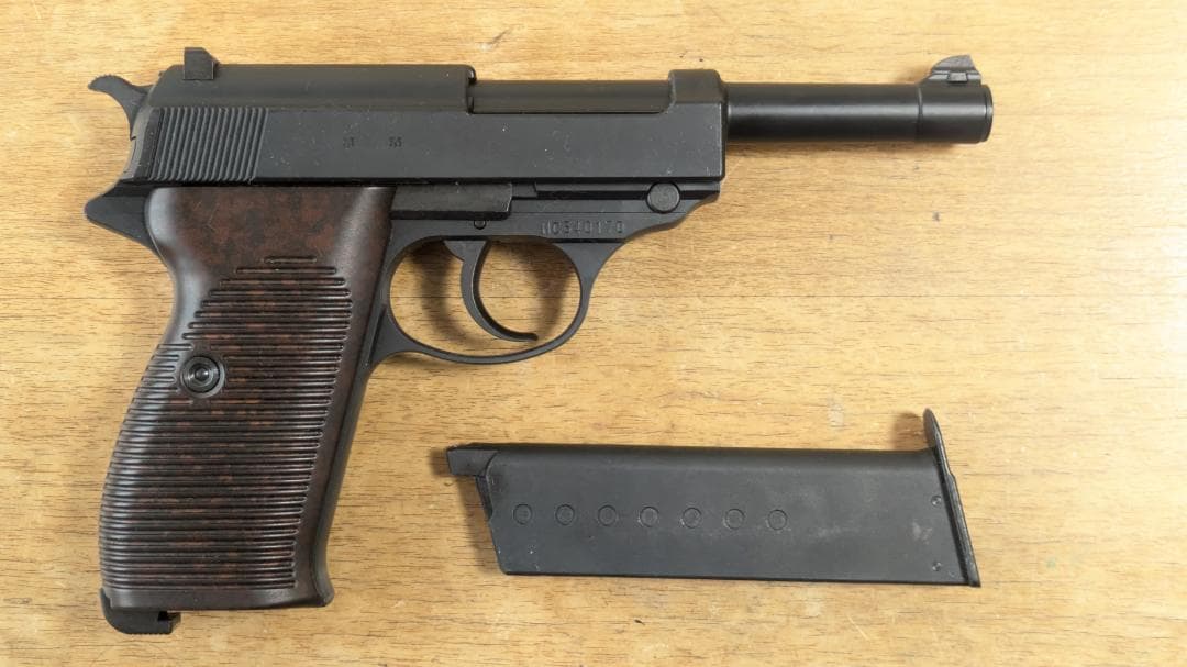 マルゼン　ワルサー P38 ブラックモデル　ガスブローバック 美品　GBB