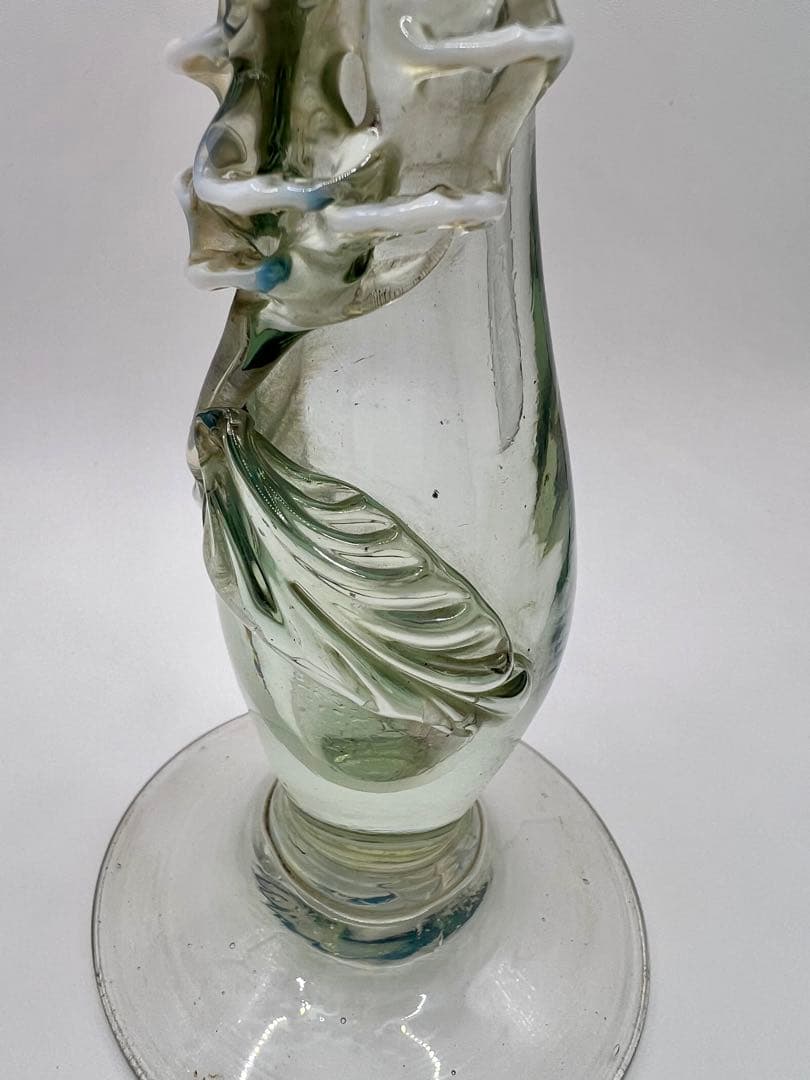 ウランガラス　花瓶　大正ロマン　赤縁フリル　電笠　氷コップ　飴屋瓶　アンティーク