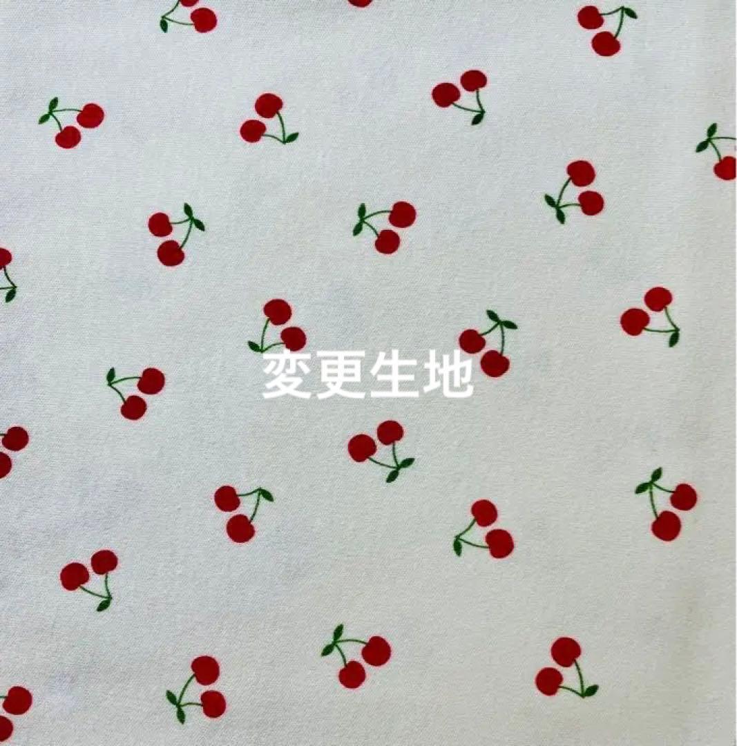 ハンドメイド犬服　さくらんぼのパフスリーブワンピ　★new