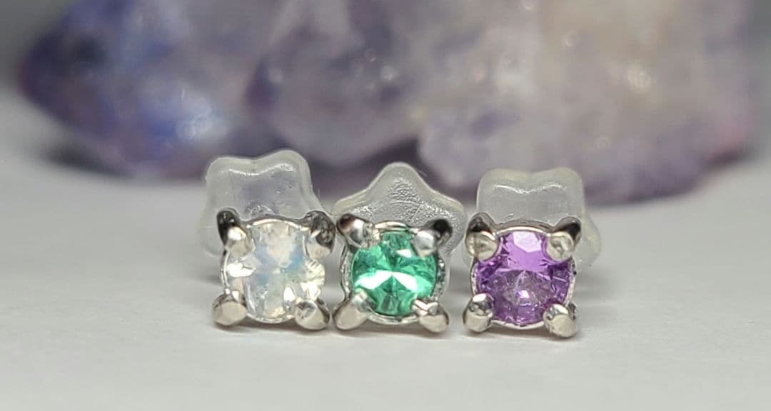 moca★ブラジルバターリャパライバトルマリン★ピアスオーダー