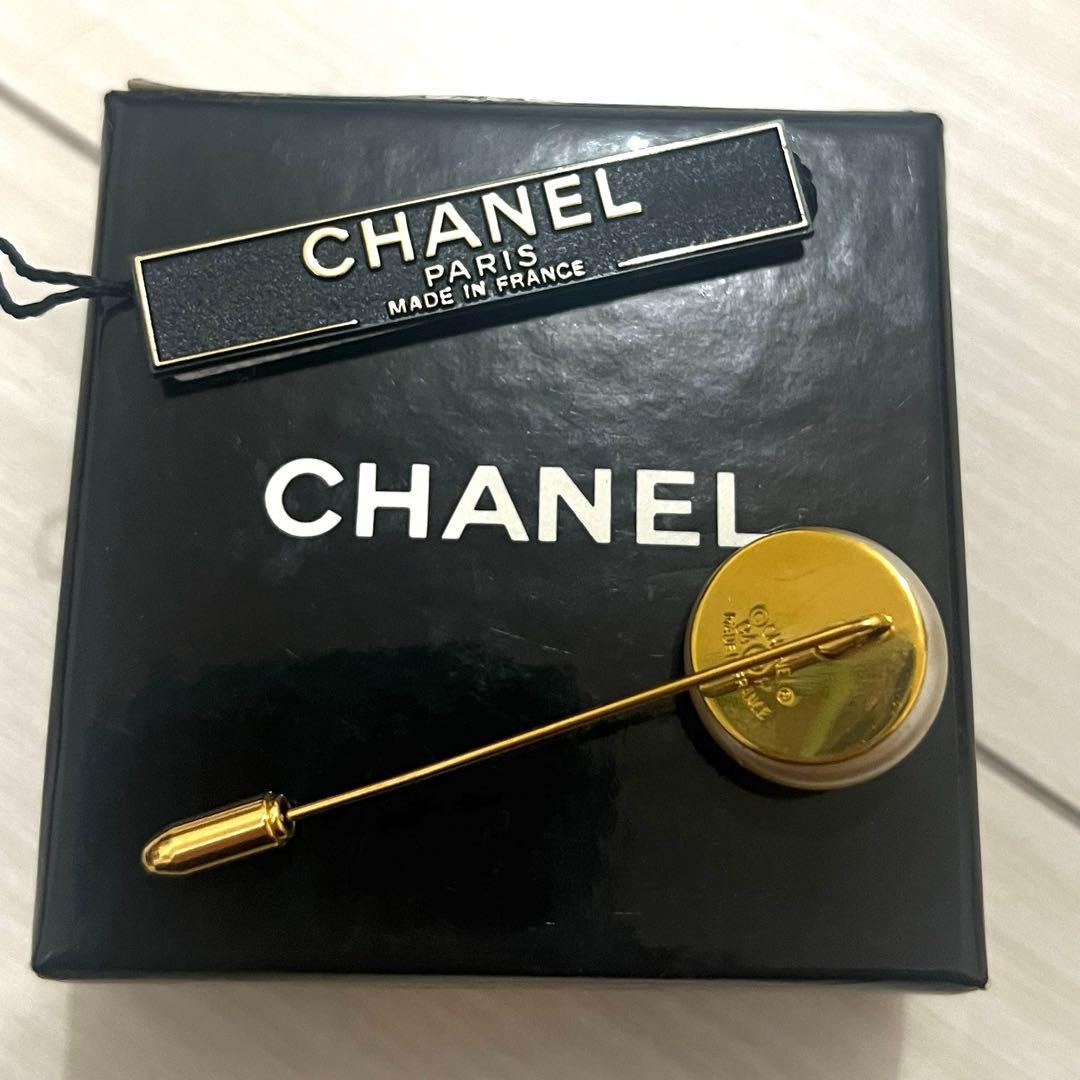 CHANEL シャネル ココパール ピンブローチ ゴールド