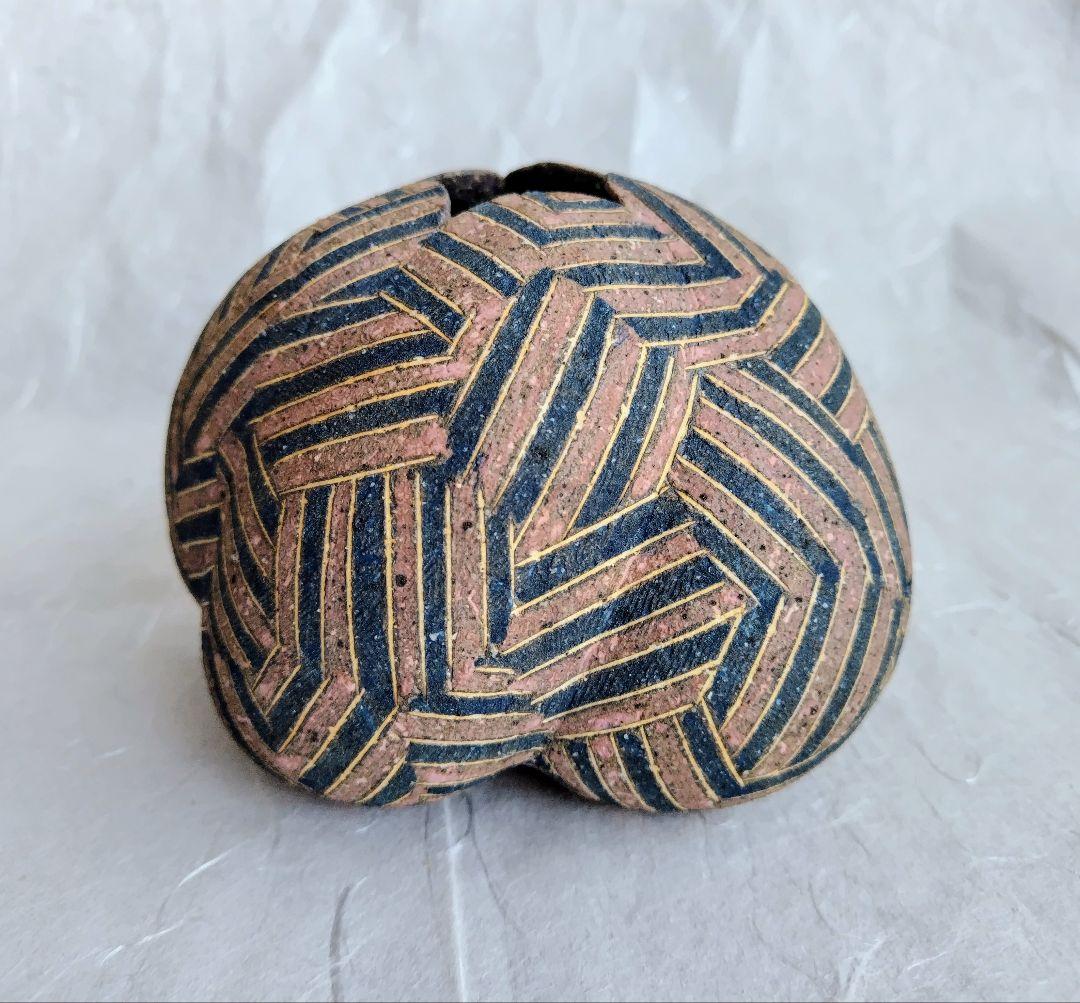 象嵌扁壺 (竹内真吾 作) 未使用 新品同様