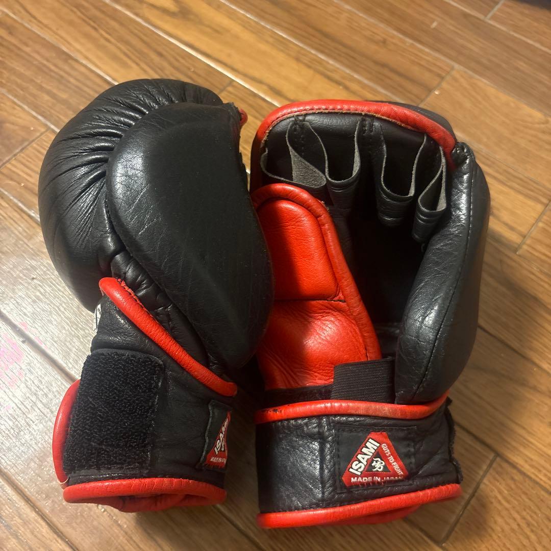 【完売品】本革イサミパウンドグローブ黒ブレイキングダウン仕様カラー