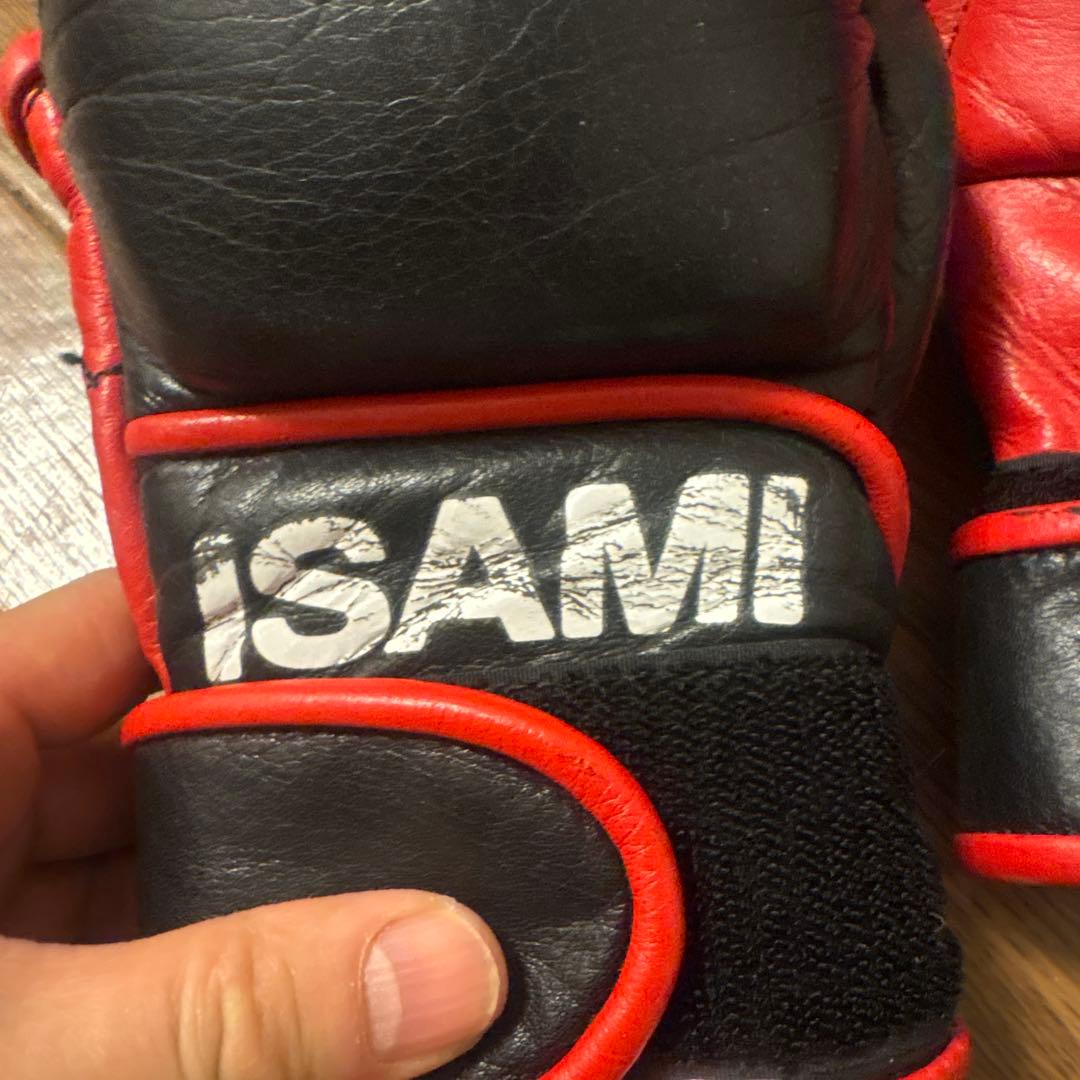 【完売品】本革イサミパウンドグローブ黒ブレイキングダウン仕様カラー