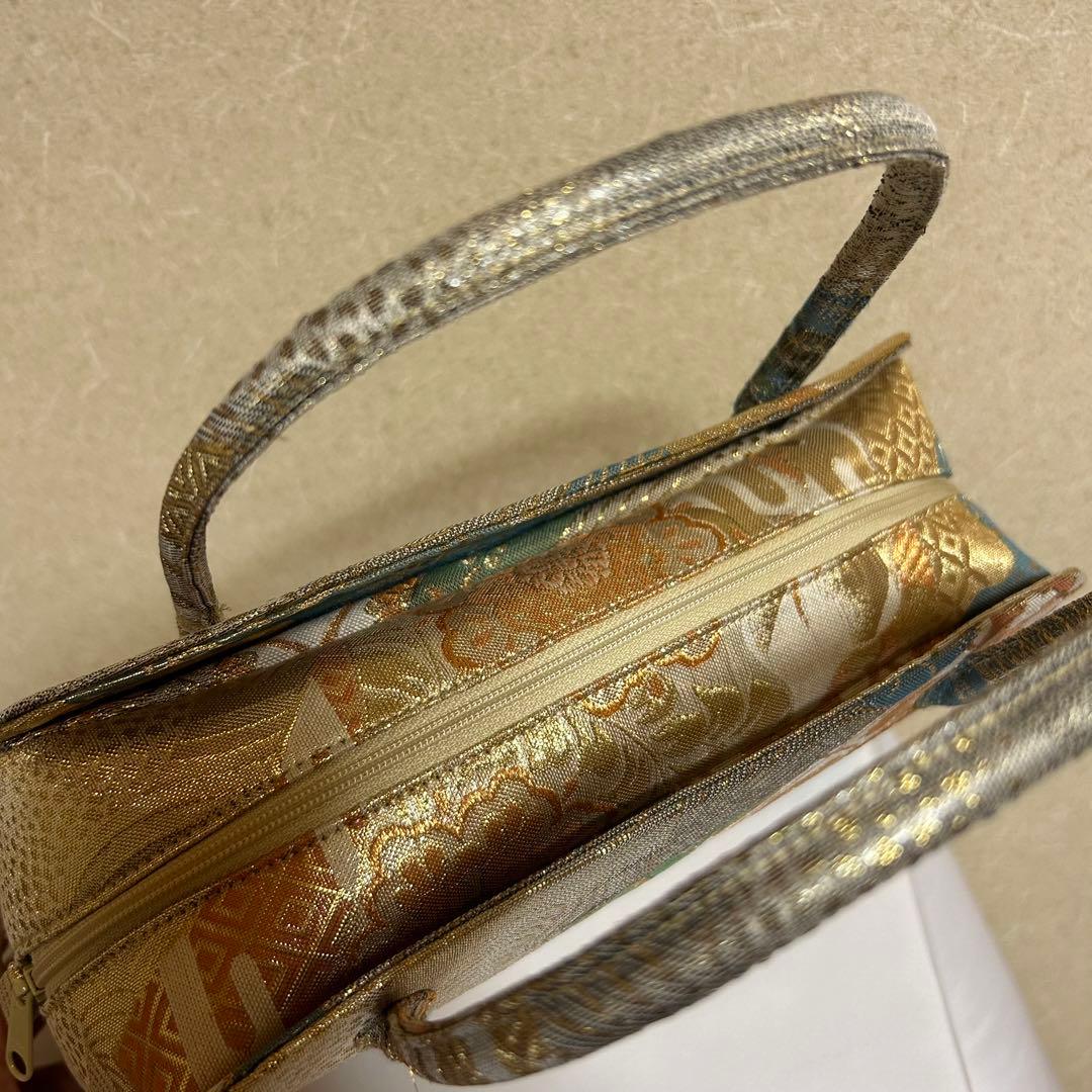 116和装小物　和装バッグ　利休バッグ 帯地使用