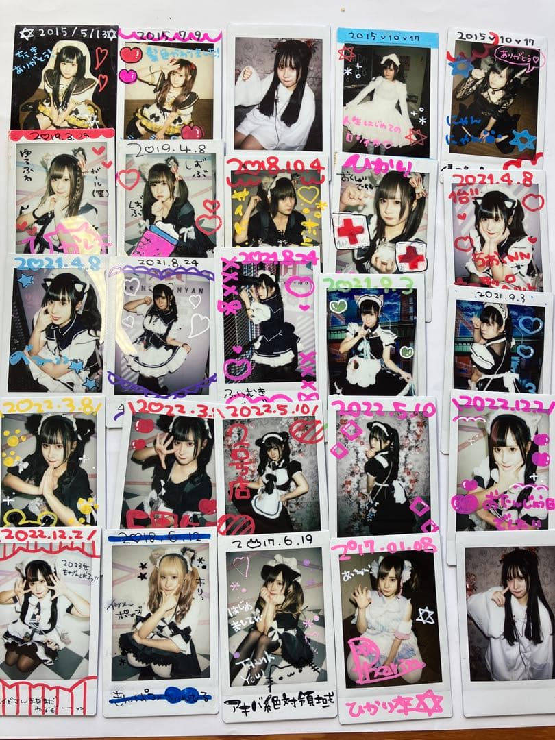 アキバ絶対領域のひかりさんのチェキ25枚&ブロマイド15枚セット