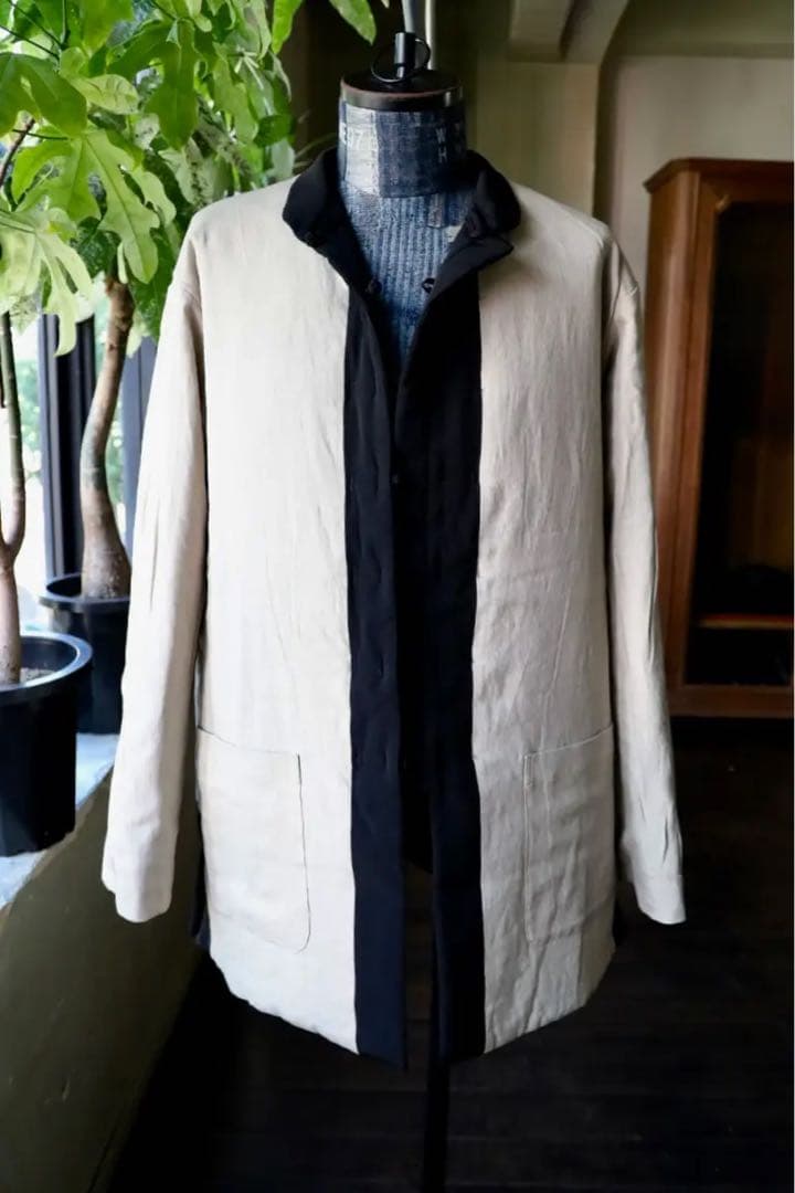 Yohji オム 25AW リバーシブル中綿ブラウス 黒 3