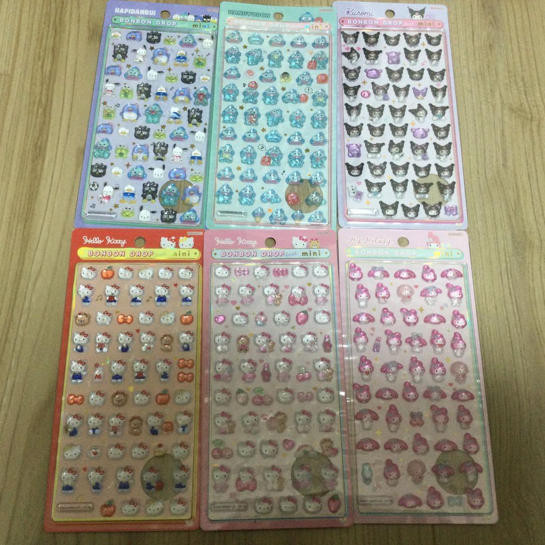 【正規品】最新作　サンリオ　ボンボンドロップシール　ミニ　6枚