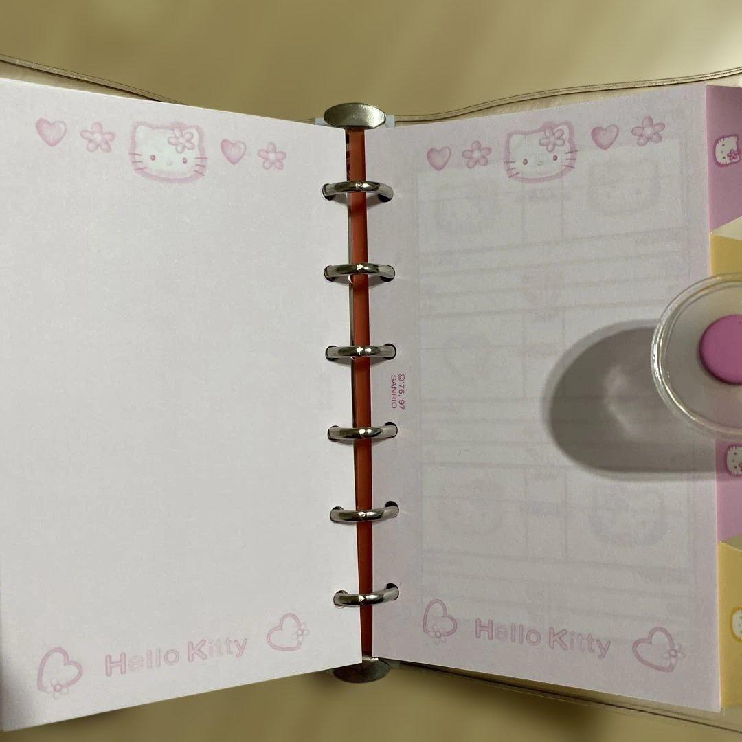 【平成レトロ】ハローキティ　カオハナ　ダイアリー 　手帳　６穴　1998年