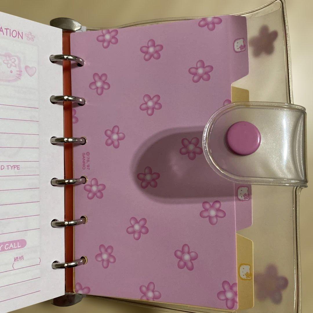 【平成レトロ】ハローキティ　カオハナ　ダイアリー 　手帳　６穴　1998年