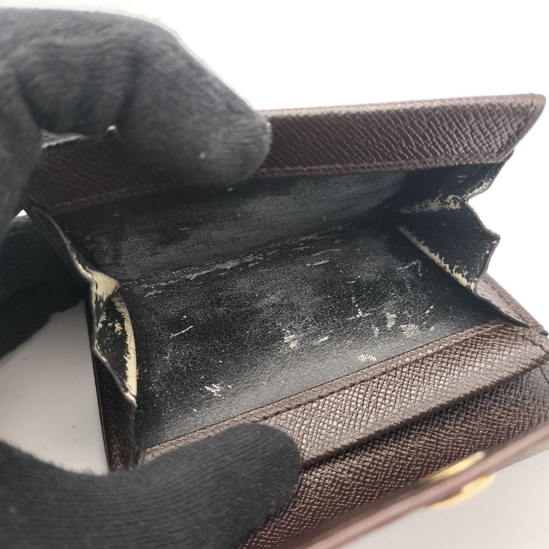 ルイヴィトン　ケース　財布　ポルトモネプラ　ブラウン