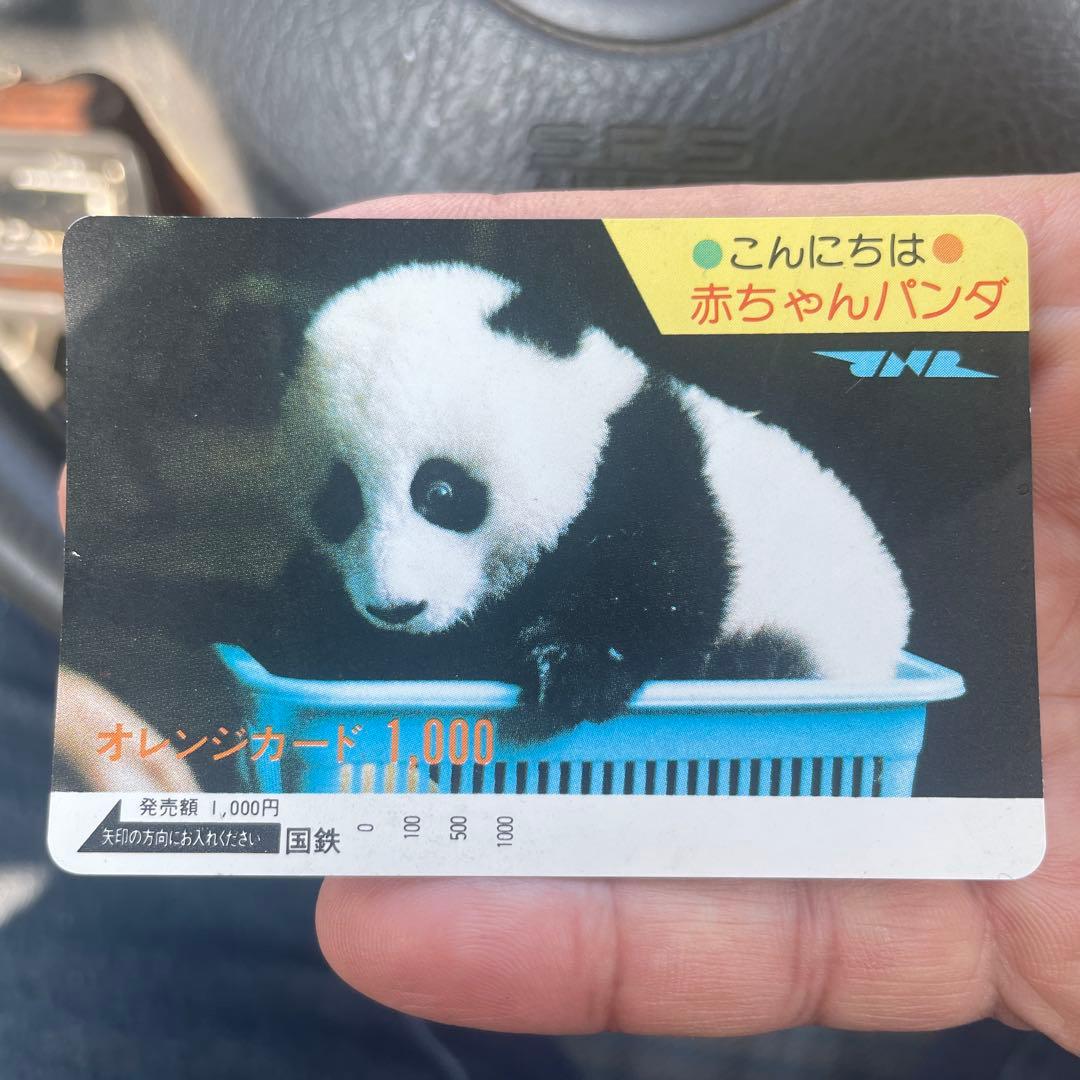 オレンジカード未使用赤ちゃんパンダ