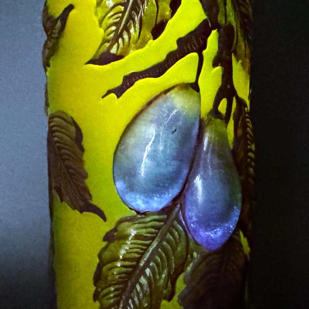 【美品】エミール・ガレ★red and gold with prunes