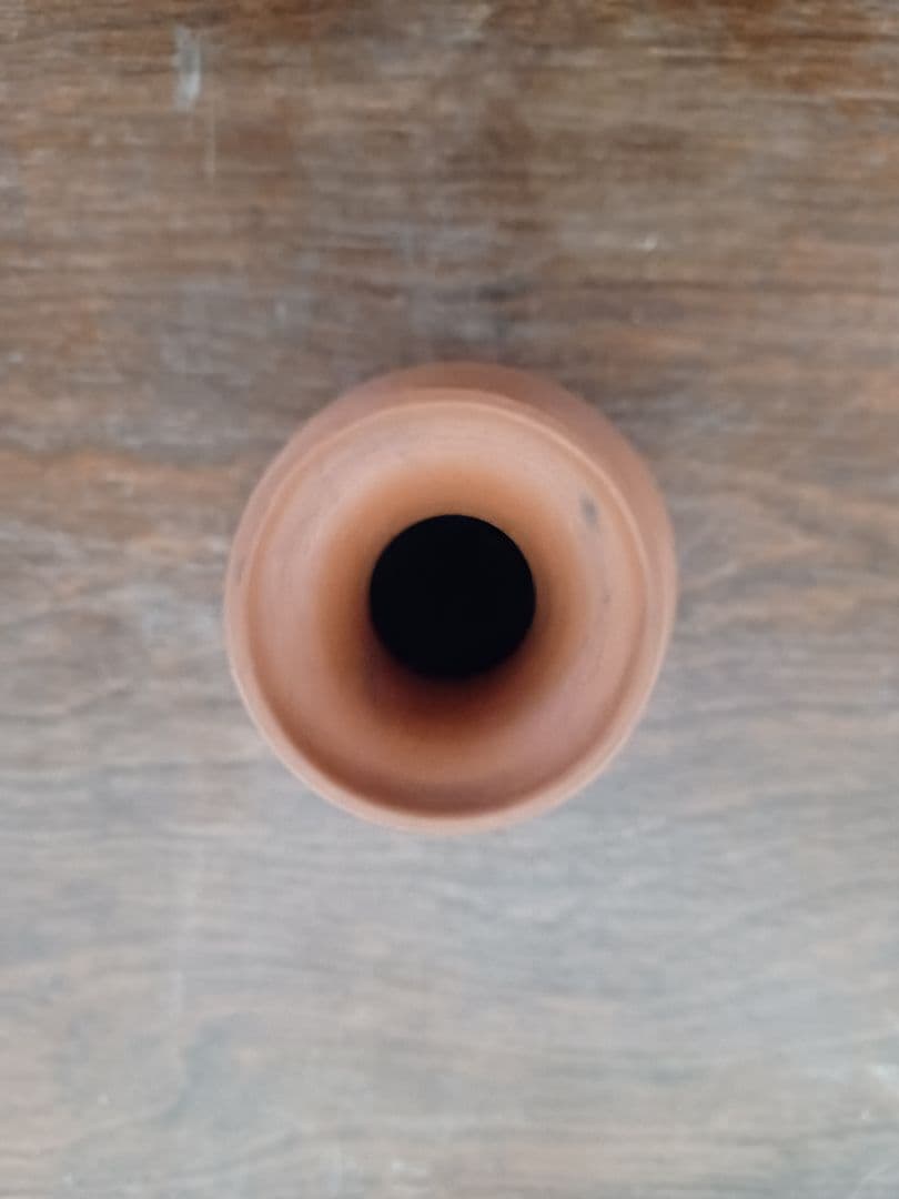 常滑焼朱泥徳利　初代三光　造